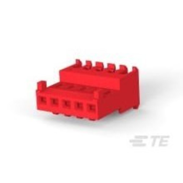 Te Connectivity Headers & Wire Housings Feed Thru W/Tab 5P Red Tin 22 Awg 3-644540-5